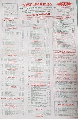 Full Menu