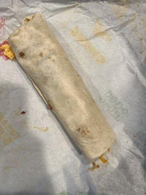 First time trying Del Taco. Lol, yes it is mine. Breakfast burrito.