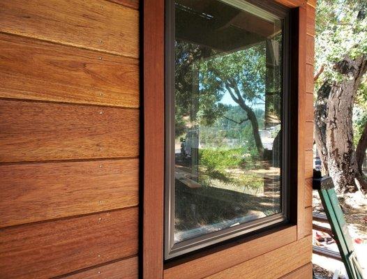 Dark Red Meranti Hardwood in Tongue and Groove Siding With Reversible Shiplap