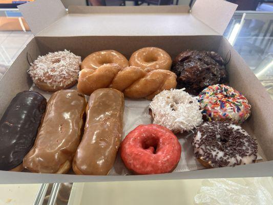 mixed dozen. tasty donuts!