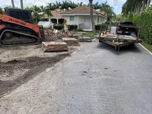 5000sq ' beautiful house already demolished. Just picking up the extra pavers etc. Call RKC nothing is trash, it's all recycled.