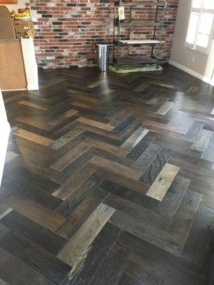 Gorgeous herringbone pattern! Anderson/Tuftex woods available now at great prices!