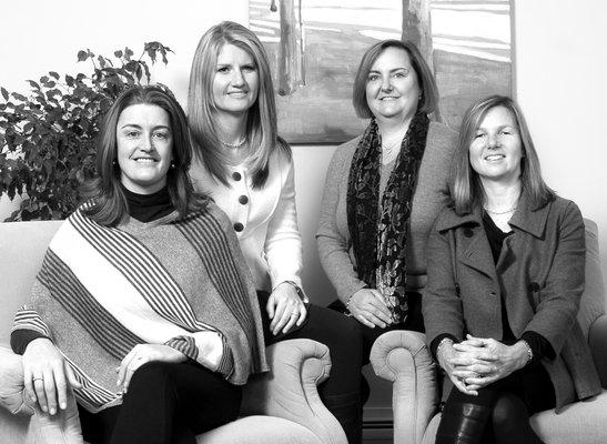 Our four educated, dedicated Brokers: Amey Ryan, Courtney DeBisschop, Beth Stanway and Sarah Peluso