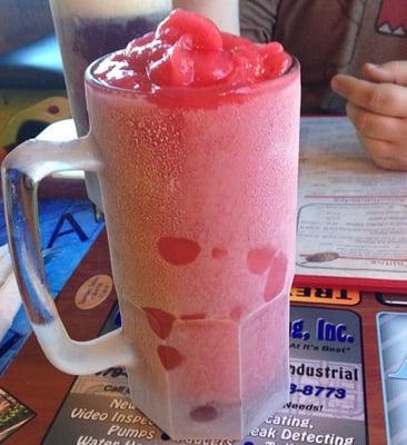 Monster frozen strawberry margarita. Delicious and *strong*