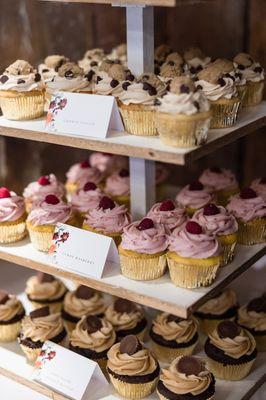 cupcake tower for a wedding