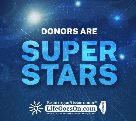 Donors Are Super Stars