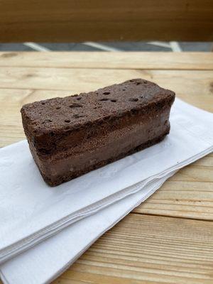 Chocolate blackout ice cream sandwich