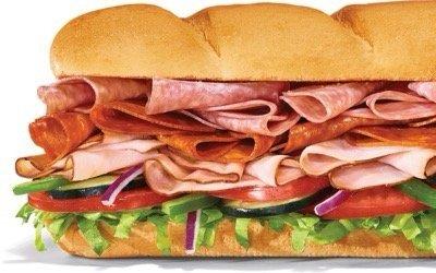 What the website shows the sandwich as