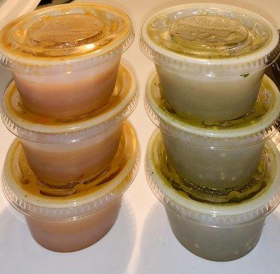 Red and Green Salsas