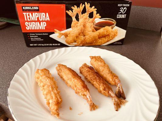 Costcos Tempura Shrimp baked in the oven.