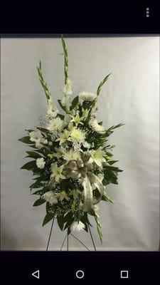 Gorgeous funeral spray for a dear friend of my partner.