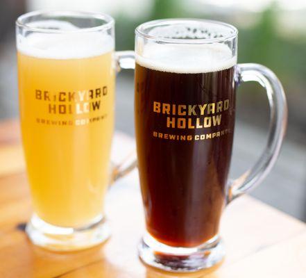 Craft beer at Brickyard Hollow brewpub in Portland Maine