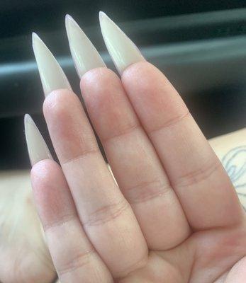 crooked and poorly filed nails