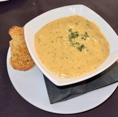 Broccoli cheddar soup.