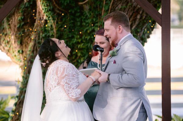 Ceremony beneath the tree.