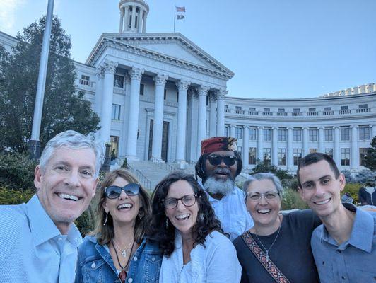 A few Sangha members visiting city council.