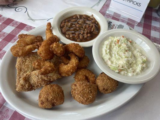 The catfish and shrimp special