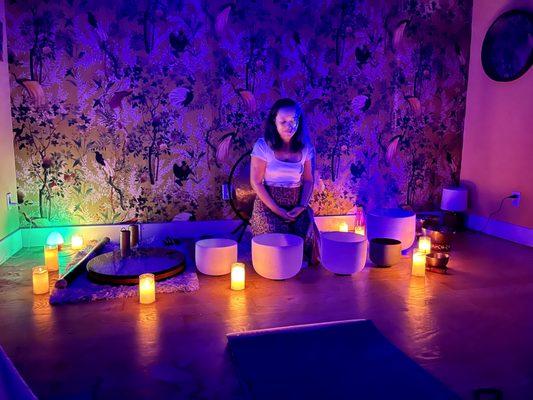 Experience candlelit sound baths and holistic wellness practices in our indoor social spa. Elevate your well-being with Ceremony.