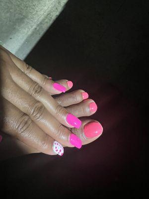 Mani Pedi done by Lena