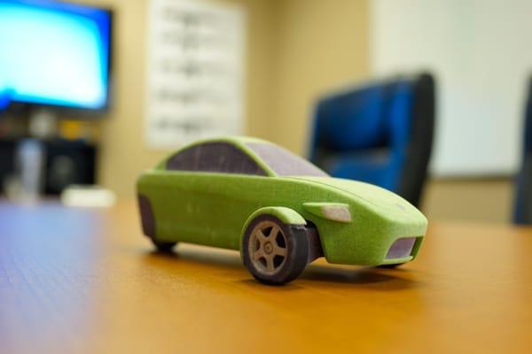 Quick 3D printed model of the Elio Motors three wheeled vehicle.