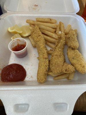 Fish & chips- came with 5 ish fish. I forgot to take a picture before digging in.