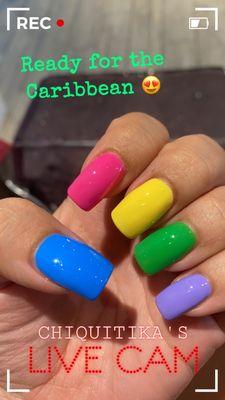 Neon nail set