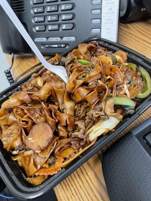 Drunken noodles- too much soy sauce this time. :(