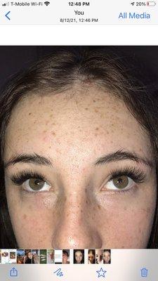 Eyelash extensions beautifully made by Yana Landau