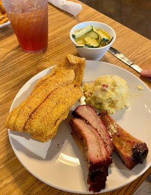 Ribs & Fried Catfish - BBQ version of Surf&Turf.