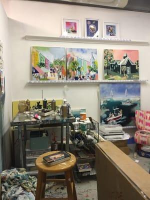 Artist Kate Waddell's studio