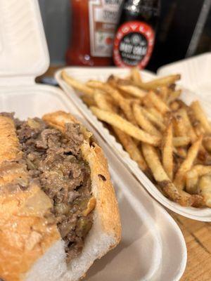 Prime Beef Cheesesteak and Fresh Cut Fries