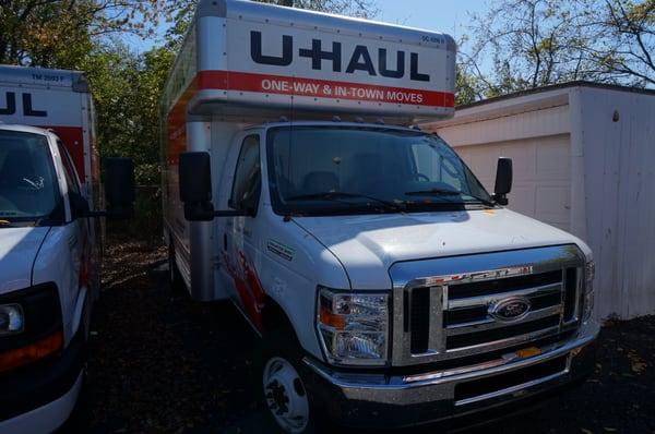 Close up of a 20ft U-haul