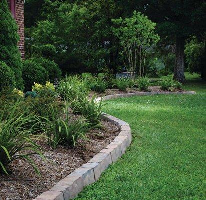 Stone brick garden work