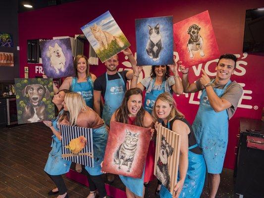 Paint your pet at Pinot's Palette!