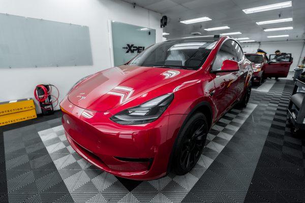 We also offer Tesla's Paint protection film installation to protect the paint for many years to come.