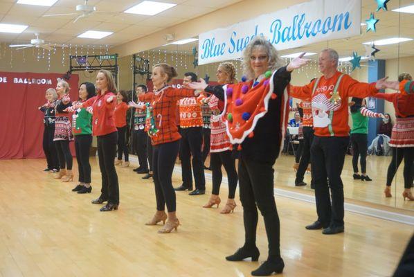 Holiday ballroom dance at the dance studio