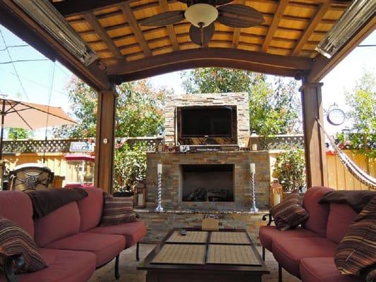 Our outdoor living space in our showroom