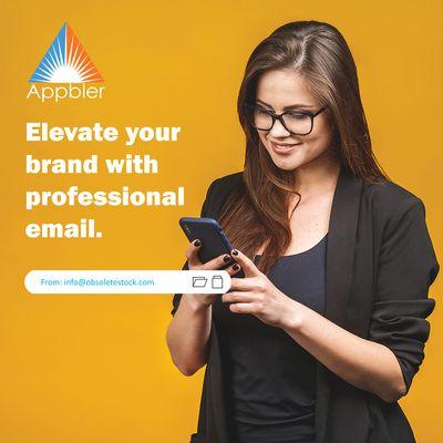 how your customers you're all business from the start. Get a custom email and matching domain from Appbler. https://appbler.com