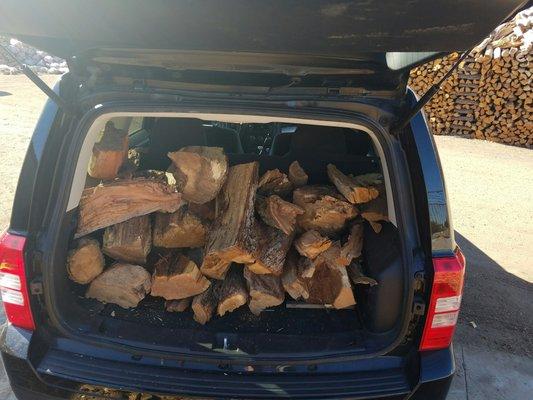 I LOVE Paul Bunyan's! $15 to fill up my trunk with fire wood!