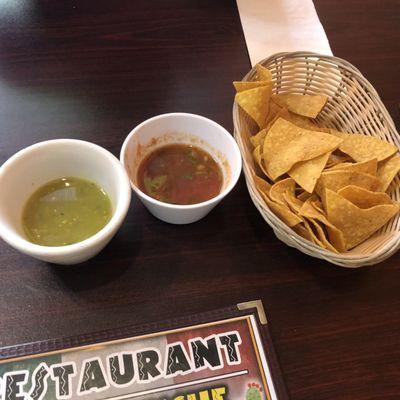 Chips and salsa. Very good.