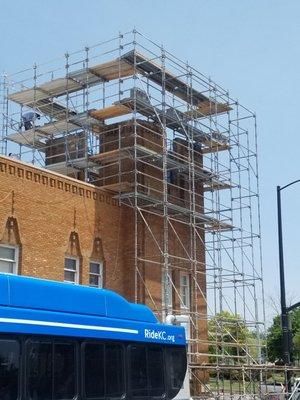 Historic Church Tower Rebuild Job