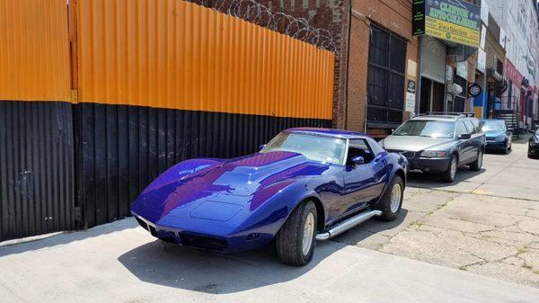 Restoring a classic Chevrolet Corvette.