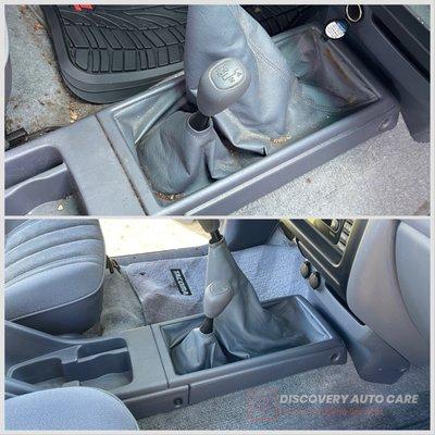 Center console cleaning