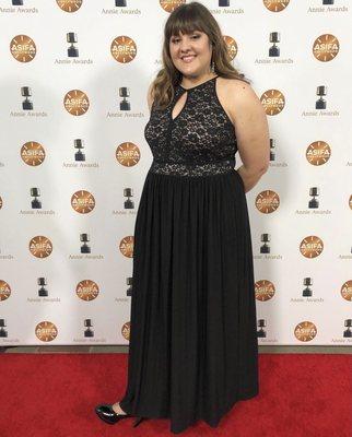 A dress I purchased from the Plus Bus for the Annie Awards!