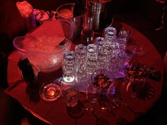 The bottle service we paid for