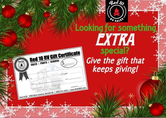 Gift Certificates are a great way to show fellow RV owners how much you care!