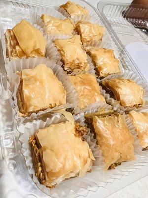 Pistachio Baklava and Walnut Baklava, delicious and fresh!