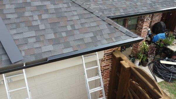 New roof and gutter cover protections installed