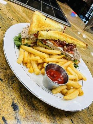 Tuna Club Served with Fries