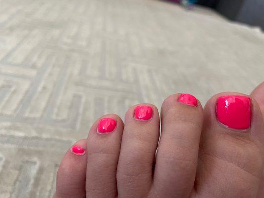 Gel nail Pedicure